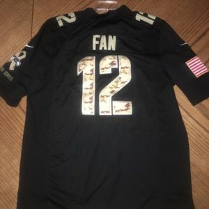 Seattle Seahawks 12th man military jersey. NWOT